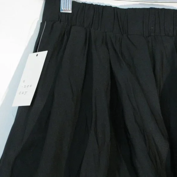 * A New Day Pouf Bubble Skirt XS NWT $25 Black Mini Skirt Stretch Waist - Picture 4 of 4